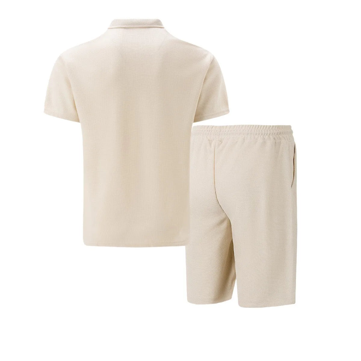 Aurelio™ Waffle Knit Set – Premium Polo & Tailored Shorts in Timeless Summer Colors