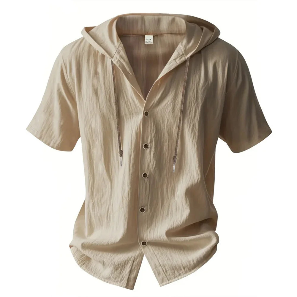 Velaro Breeze Hooded Shirt – Lightweight Casual Summer Button-Up