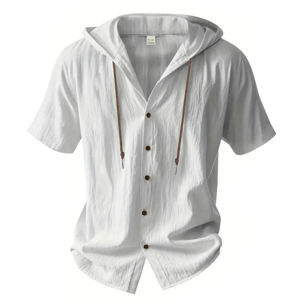 Velaro Breeze Hooded Shirt – Lightweight Casual Summer Button-Up